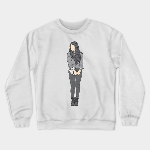 Korean Girl Moon Collection Crewneck Sweatshirt by crissbahari